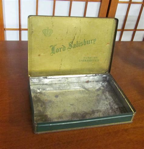 lord salisbury turkish cigarettes metal box|ANTIQUE EMPTY LORD SALISBURY TURKISH TOBACCO .